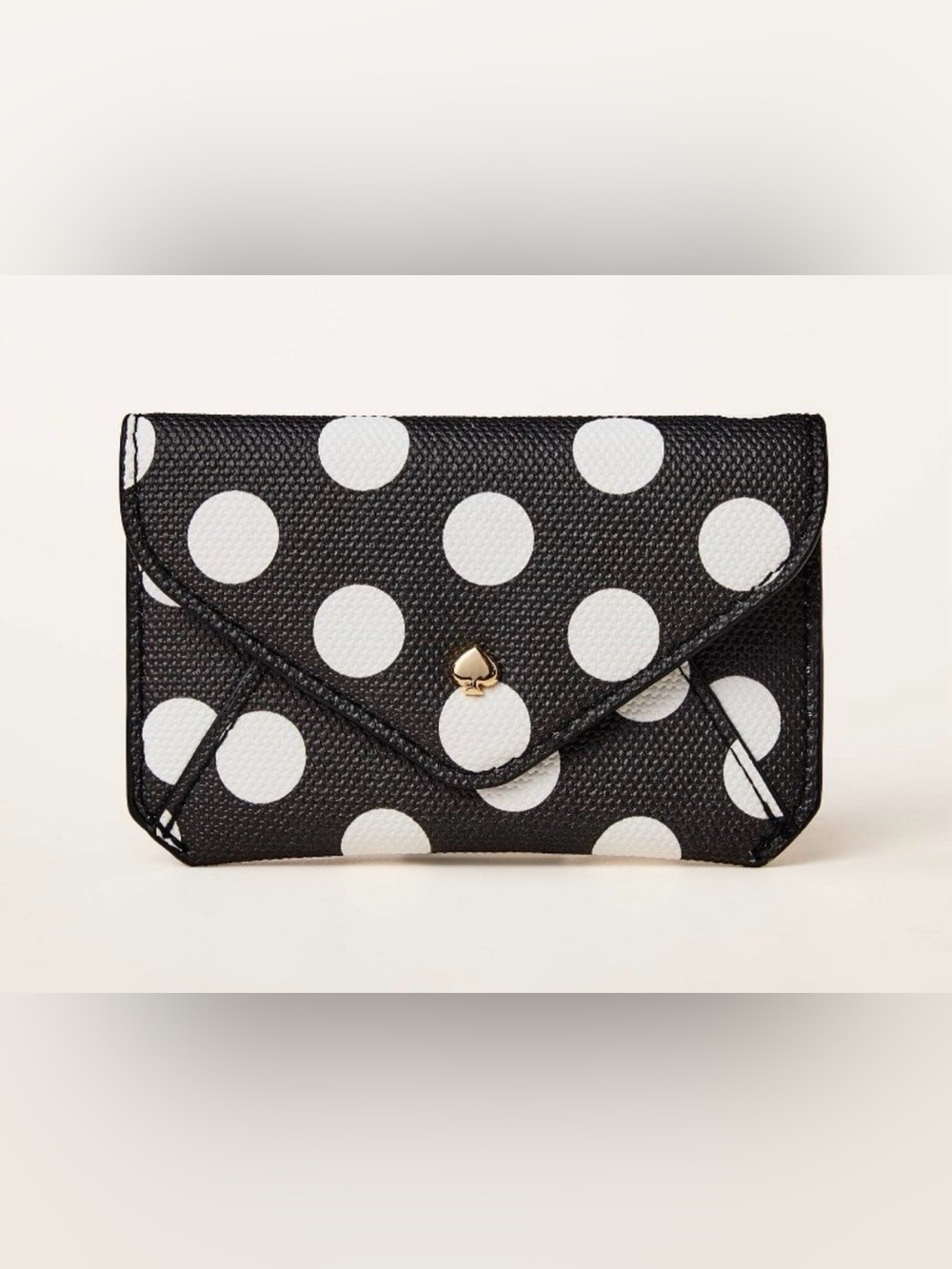 kate spade Black & White Polka Dot Envelope Wallet